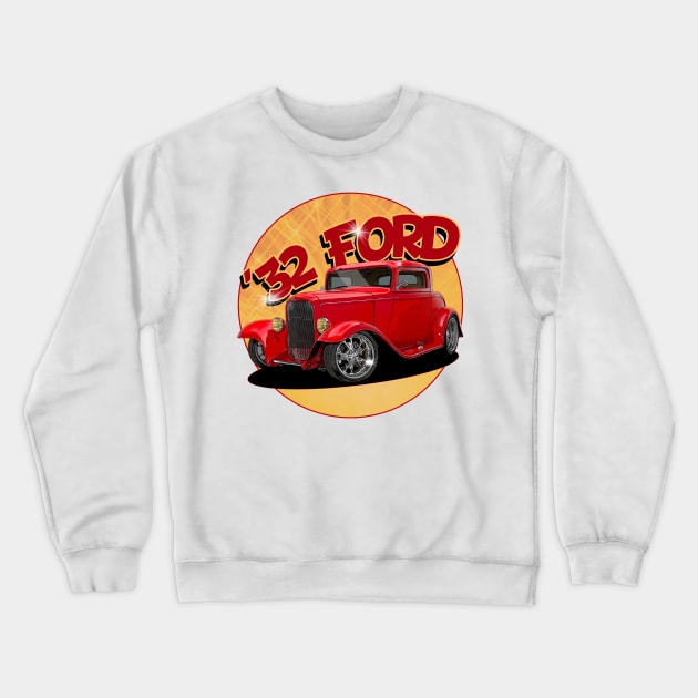 1932 Ford Coupe Hot Rod Crewneck Sweatshirt by Wilcox PhotoArt